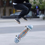 Skateboarder in action by Sneinton Market - by Jules Taylor